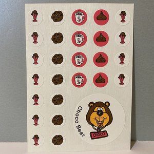 Vintage CTP Scratch ‘N Sniff Chocolate Choco Bear Stickers - Matte